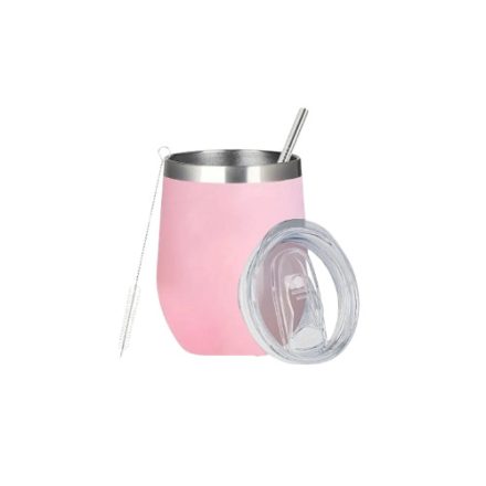 Termosz fedéllel, szívószállal