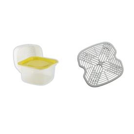   1600 ml Frissentartó Zöld fedővel + Szűrőbetét + Rácsbetét